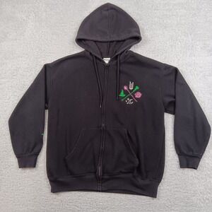 Wicked Hoodie Full Zip L Black Embroidered Broadway Musical 6QSJ001-4L16